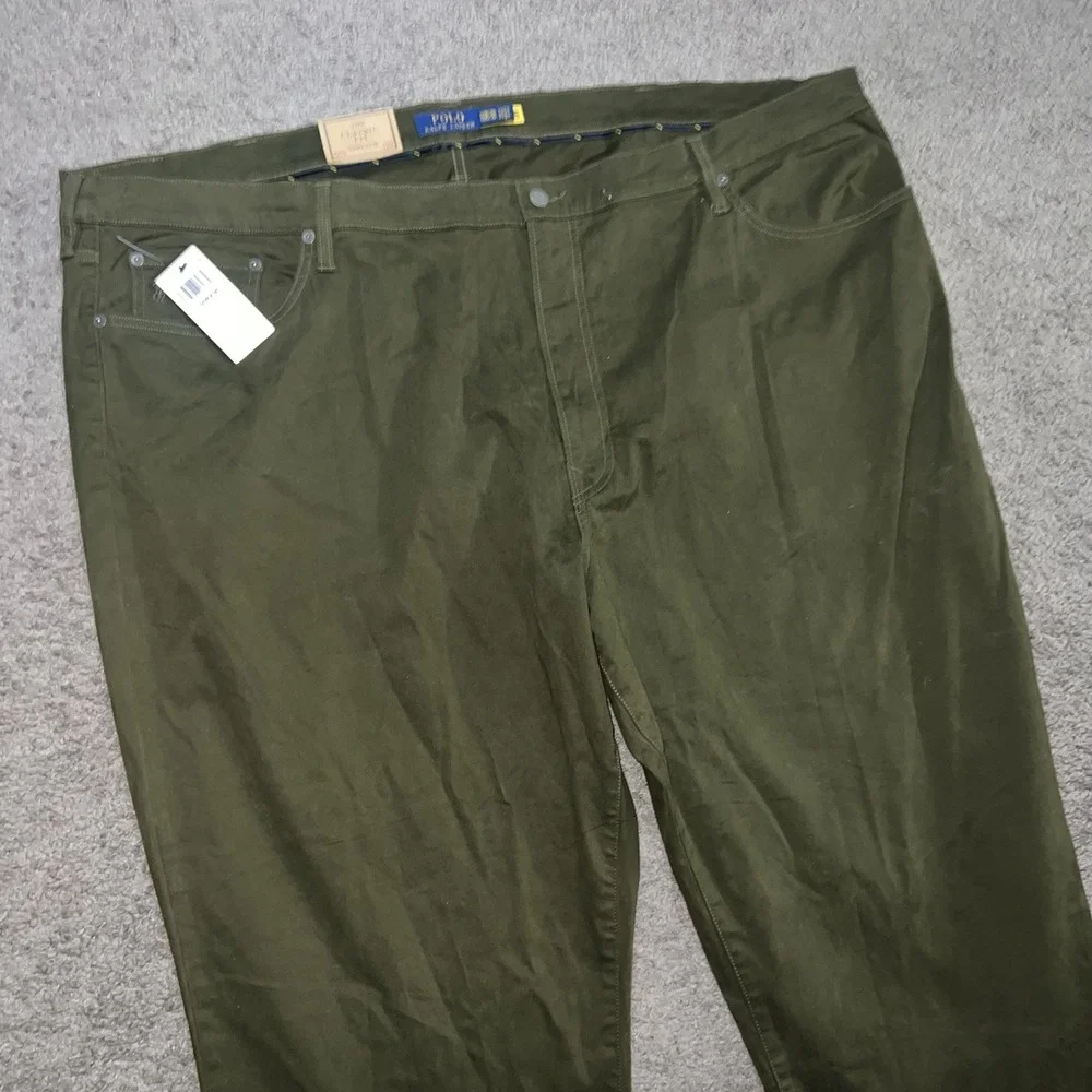 NWT Polo Ralph Lauren Straight Mens 50B x 30 Green Garment Dyed Pants
